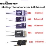 Hot Sales Radiomaster Multi-Protocol Receiver R81 R84 R86 R86C R88 4CH 6CH 8CH Receptor SBUS RSSI for FRSKY  D16 TX16S SE RC FPV